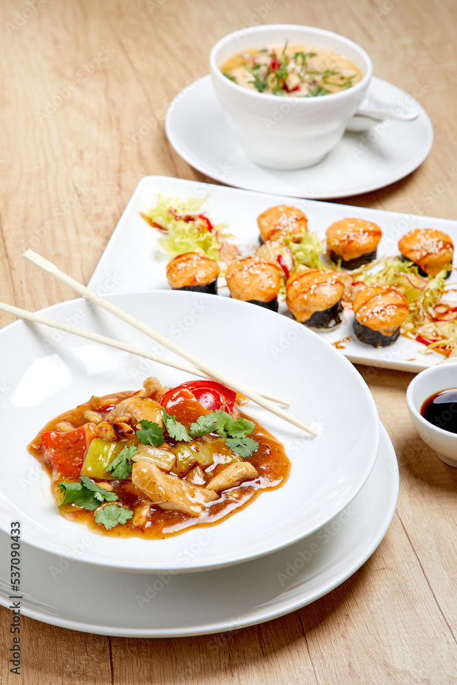 asian food in the restaurant asian food in the restaurant