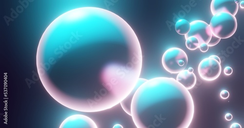 Abstract colorful balls background 3d render