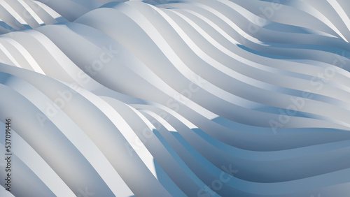 Fototapeta Naklejka Na Ścianę i Meble -  Wavy structure installation. 3d rendering illustration