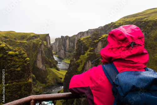 Obraz na płótnie Landscape of Fjaðrárgljúfur Canyon (Iceland) w salonie
