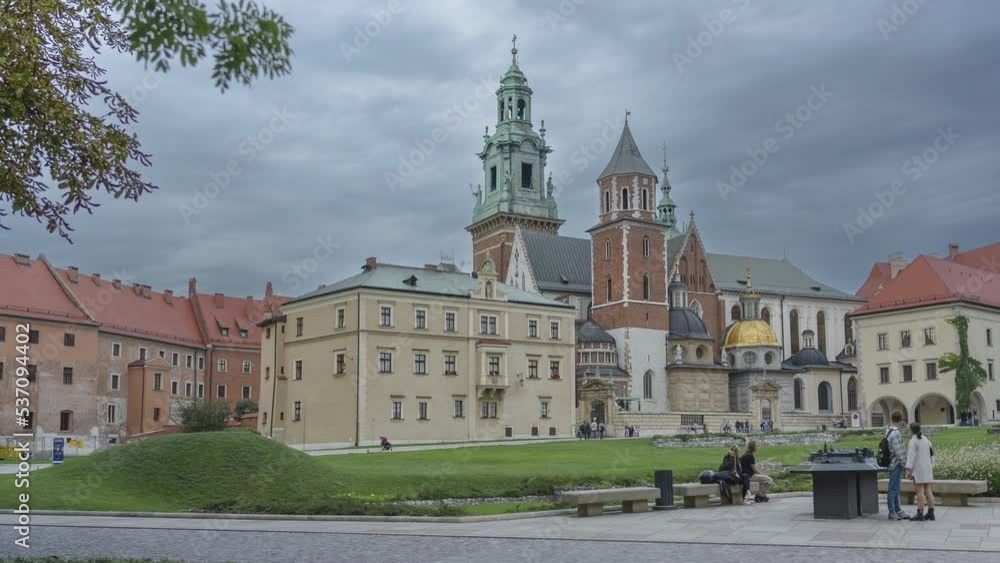 Time lapse, Wawel Cathedral. Krakow, Poland Time lapse, Wawel Cathedral. Krakow, Poland