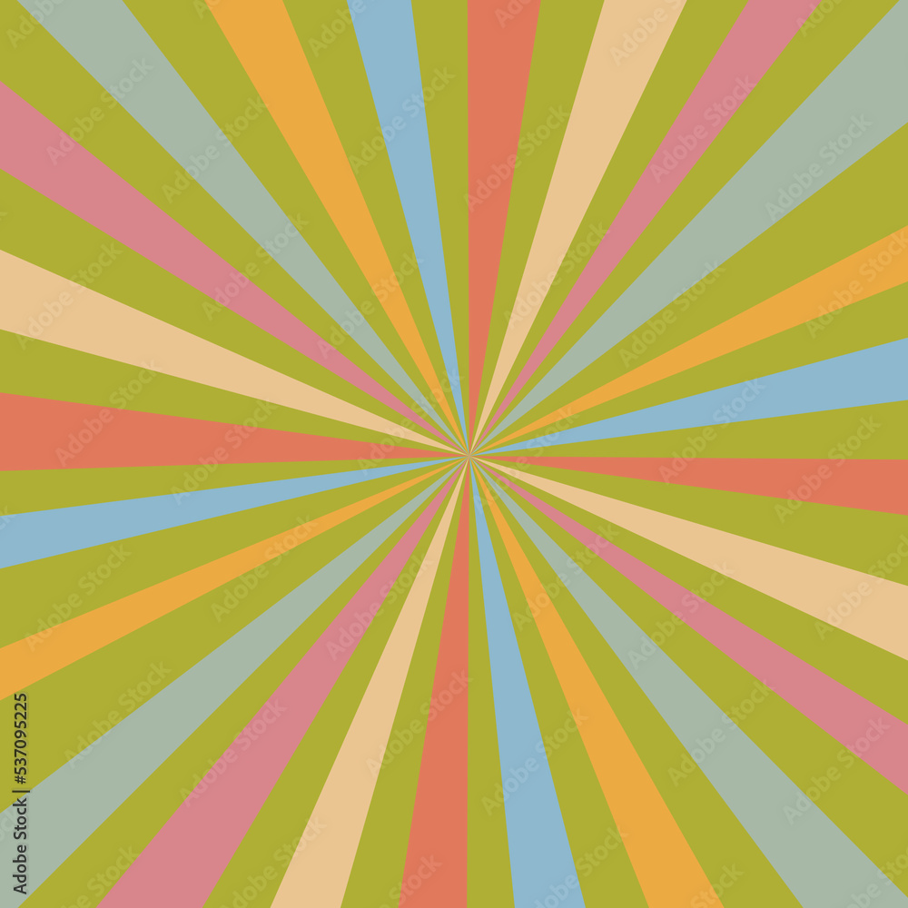 Rays in 70s colors style Rays in 70s colors style