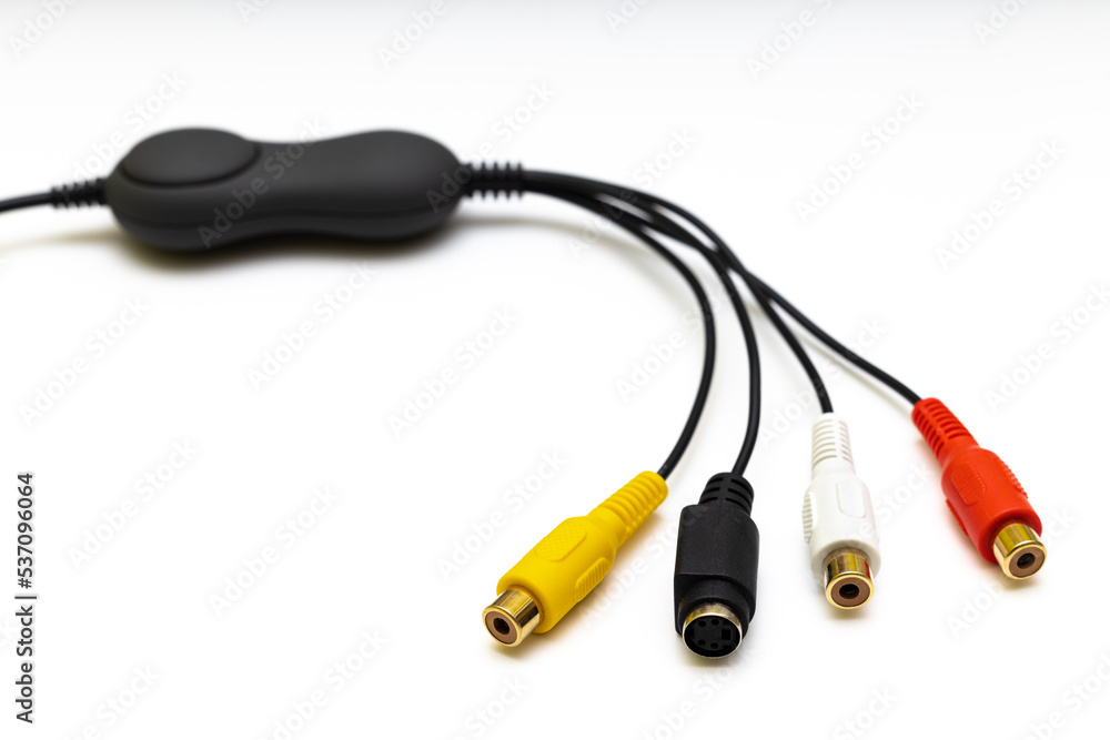 video converter for capturing an analog signal on a white background. video converter for capturing an analog signal on a white background.
