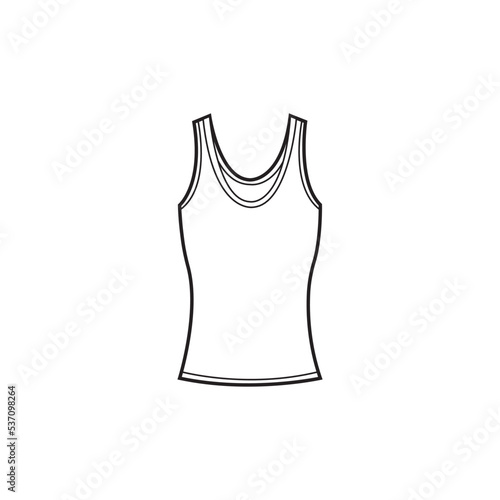 girl tank top icon logo vector design template