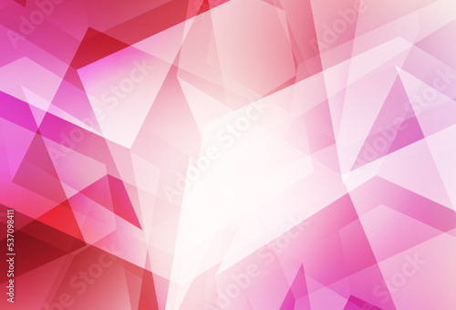 Light Pink vector gradient triangles texture.