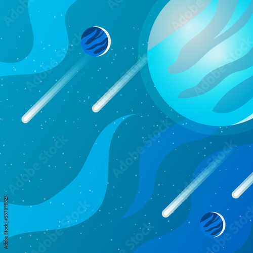 illustration of a space crushing on blue background