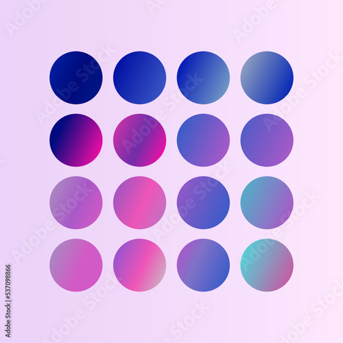 abstract colorful gradient set circle background