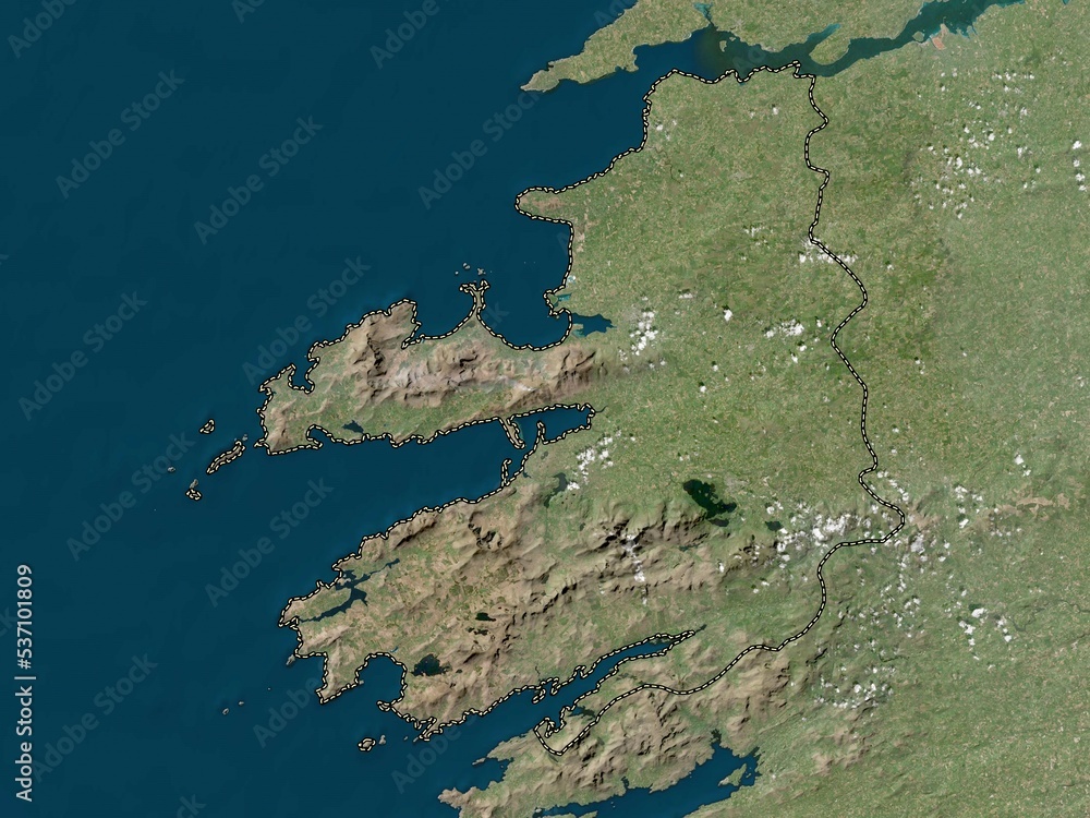 Kerry, Ireland. Low-res satellite. No legend Kerry, Ireland. Low-res satellite. No legend