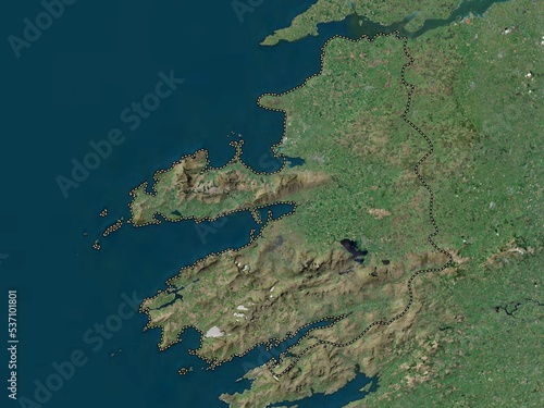 Kerry, Ireland. High-res satellite. No legend