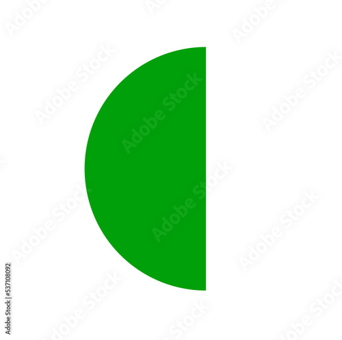Free Download Half red circle vector icon. red cut circle. - GFXLoad