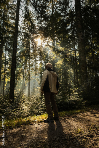 person man in the woods