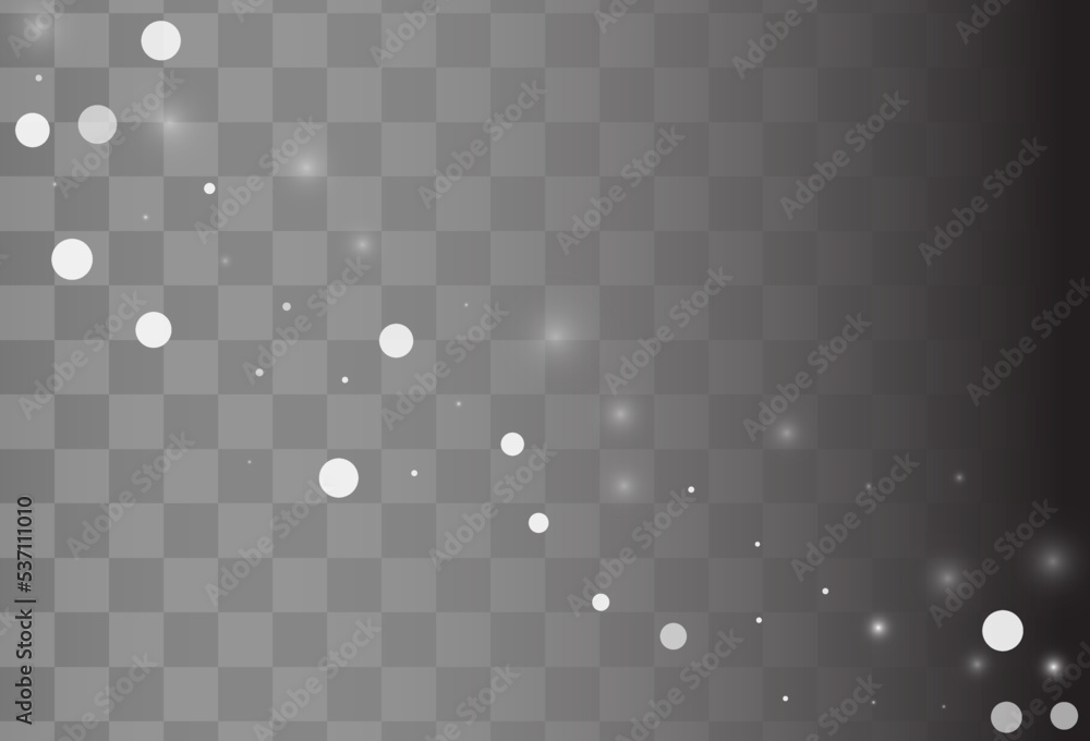 Silver Snowfall Vector Transparent Background. Silver Snowfall Vector Transparent Background.