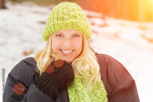 Smiling Blonde Woman Wearin...