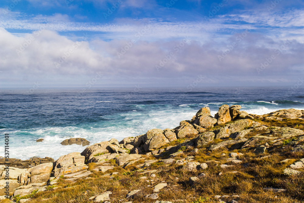 Rocky coast of the atlantic ocean, Laxe, Spain, Galicia
