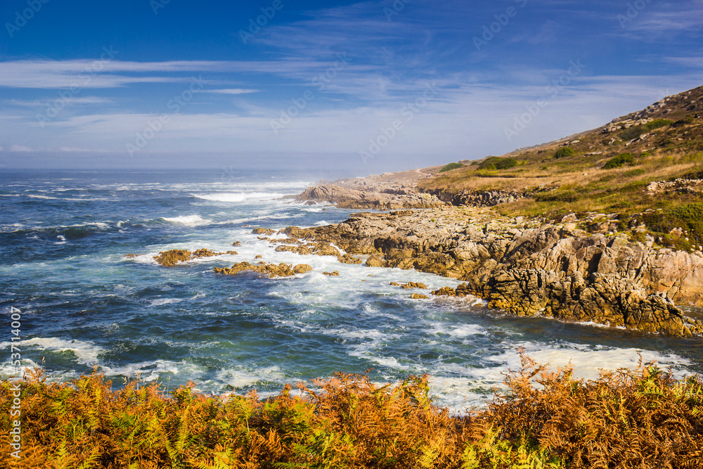 Rocky coast of the atlantic ocean, Laxe, Spain, Galicia
