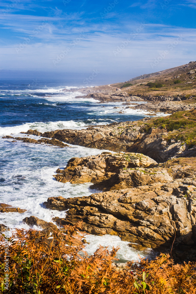 Rocky coast of the atlantic ocean, Laxe, Spain, Galicia Rocky coast of the atlantic ocean, Laxe, Spain, Galicia