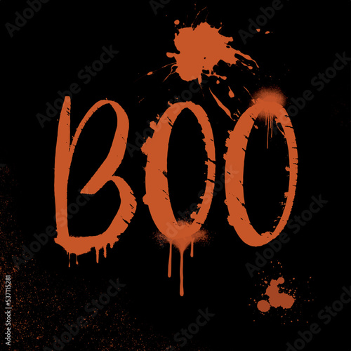 Happy Halloween bright calligraphy design pattern. Cartoon style vibe in vector illustration