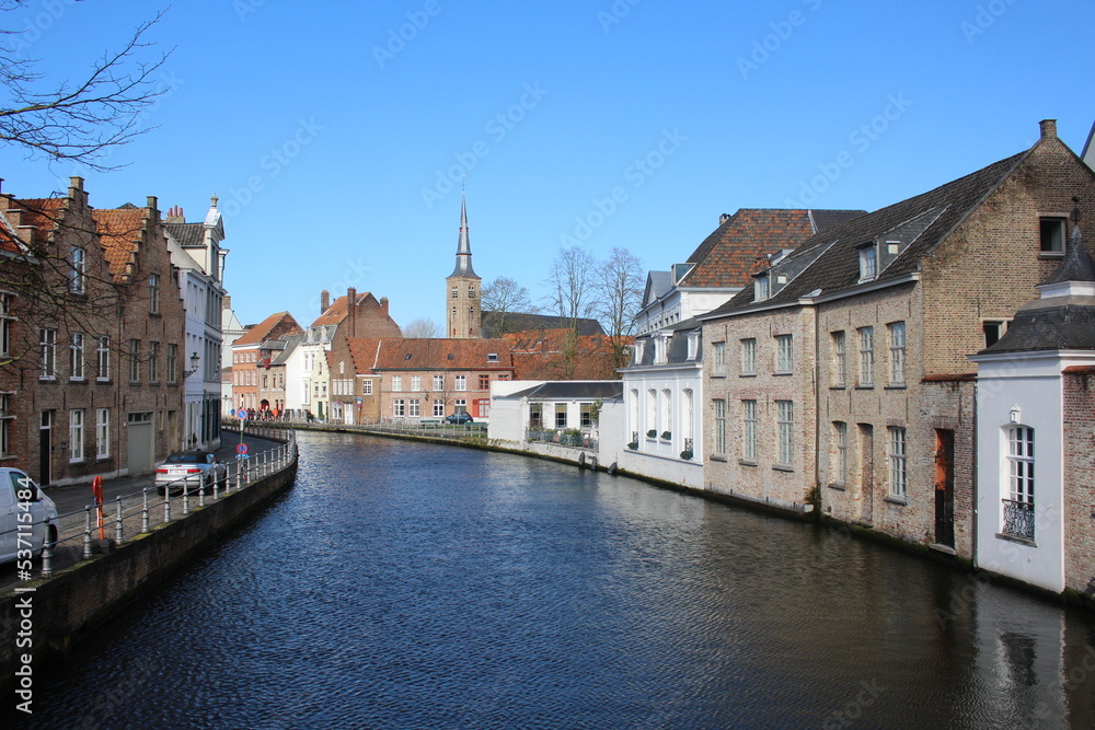 brugge europe belgium  canal river oldtown gothic vintage 