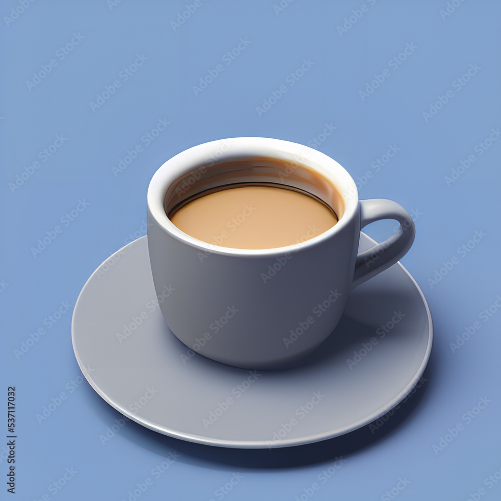 Obraz premium Cup of isometric coffee
