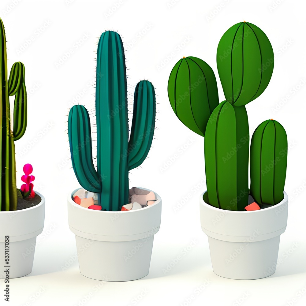 Isometric cactus in a pot Isometric cactus in a pot