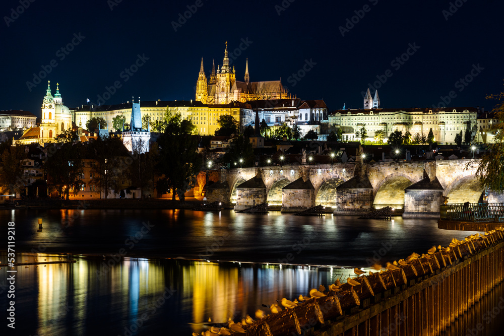 city castle at night