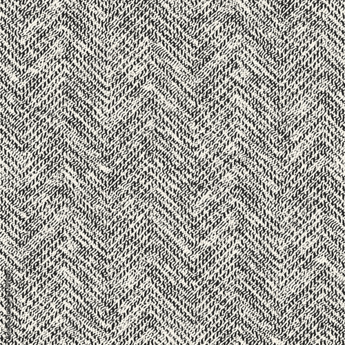 Charcoal Melange Knit Textured Herringbone Pattern
