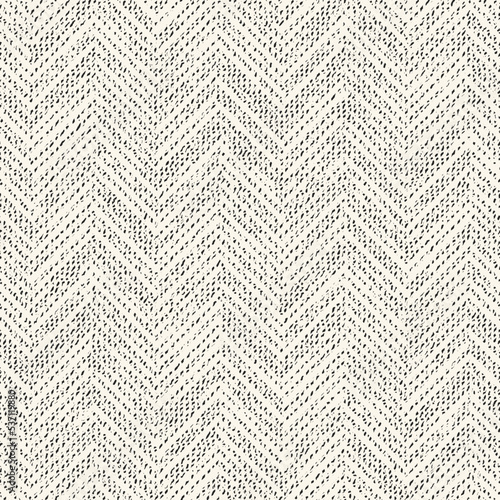 Monochrome Canvas Textured Herringbone Pattern
