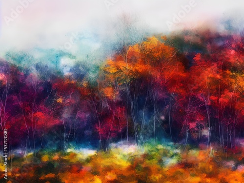 Autumn landscape, colorful