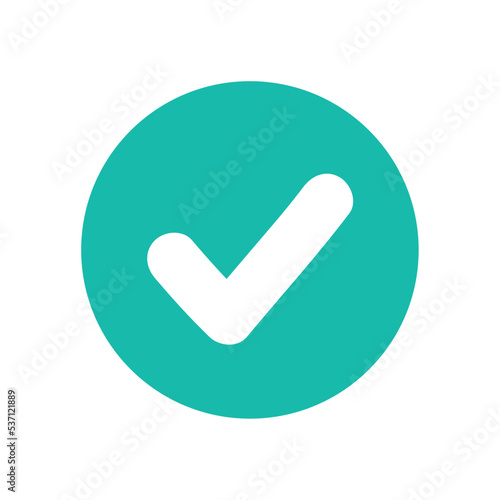 check symbol in green button