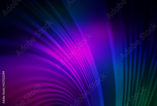 Dark Pink, Blue vector pattern with bent lines.