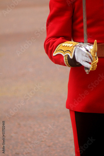 Guardsman in The Mall during Trooping of The Colour London England