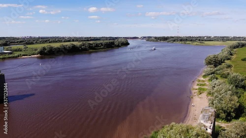 Wallpaper Mural View of the Volkhov River from a quadrocopter Torontodigital.ca