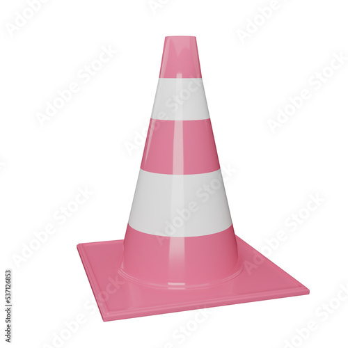 traffic cone is symbol for security warning , road repair, safety signal in construction site, danger work, caution or attention on street.