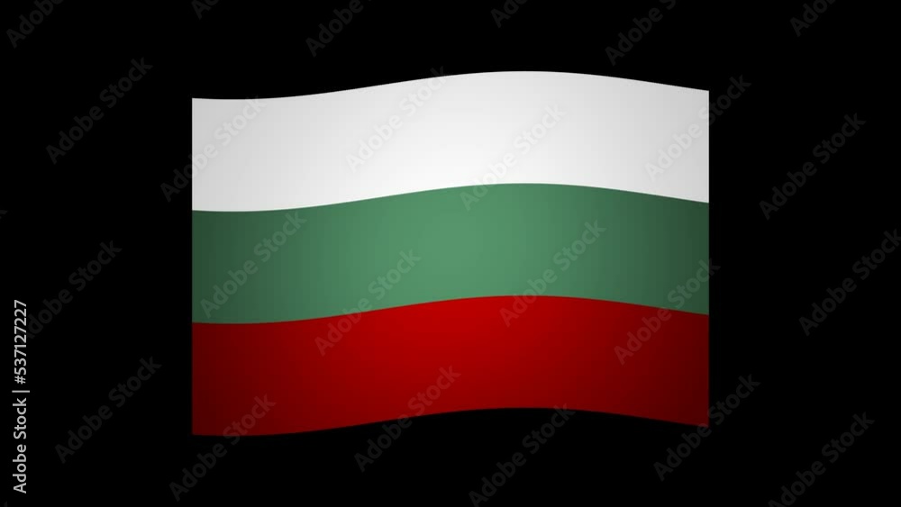 Bulgaria Waving Flag Looping Transparent Animation Bulgaria Waving Flag Looping Transparent Animation