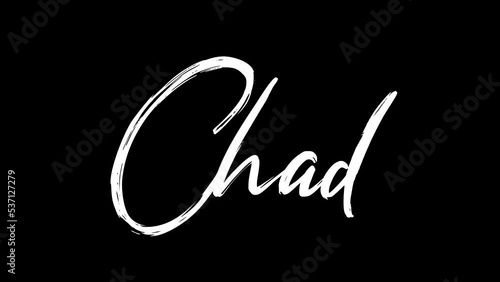 Chad text sketch writing video animation 4K photo