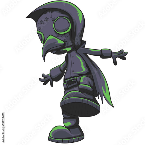 Happy Dr. Plague Vector Illustration