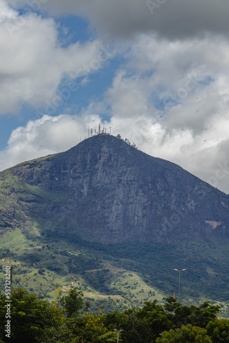 natural landscape in the city of Governador Valadares  State of Minas Gerais  Brazil