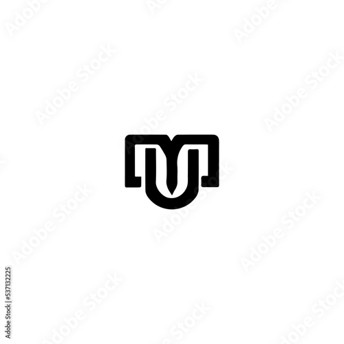 mu letter logo vector illustration