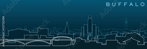 Buffalo Multiple Lines Skyline and Landmarks