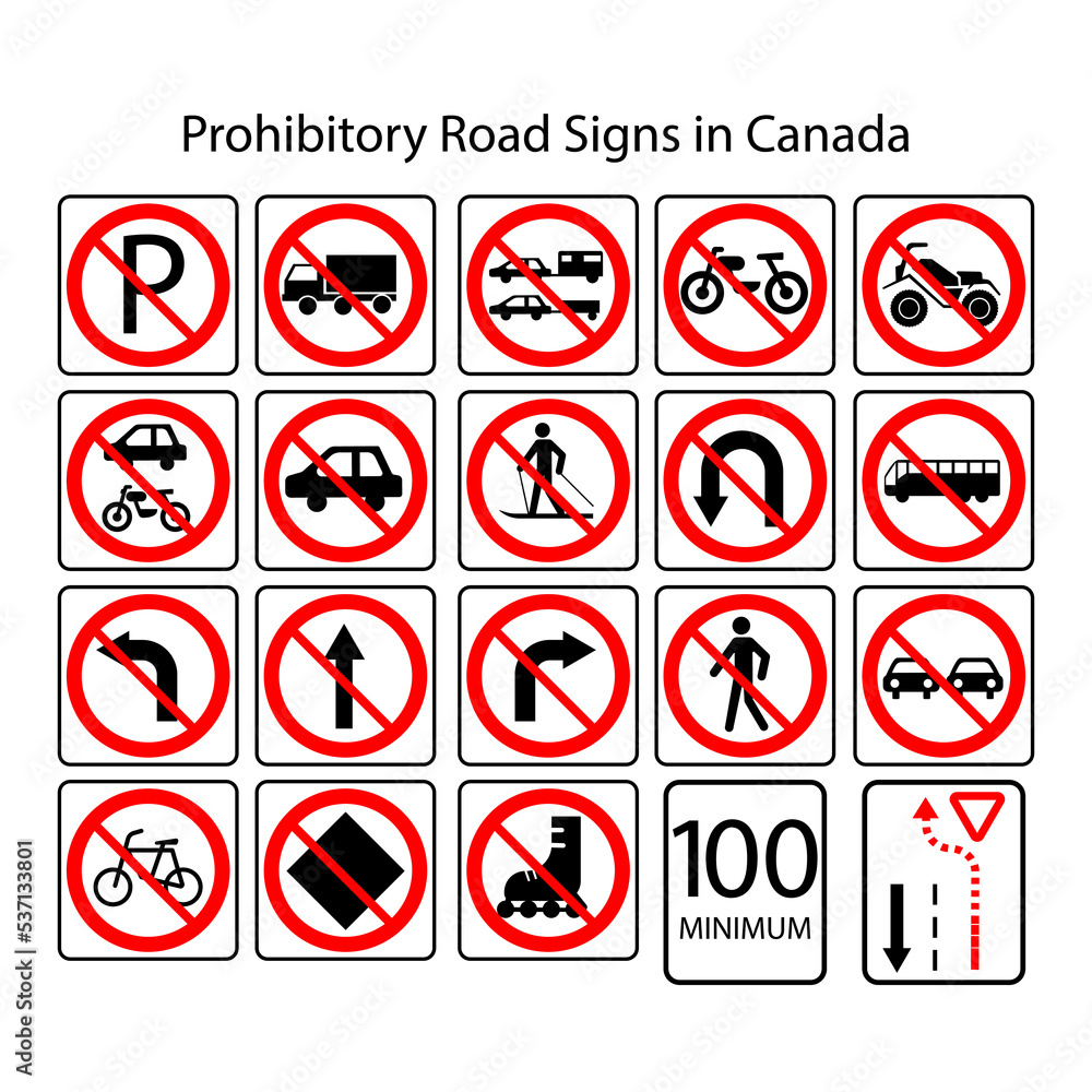 Canadian Road Signs And Meanings