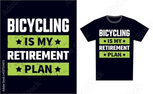 Bicycling T Shirt Design Template Vector