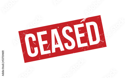 Ceased Rubber Stamp Seal Vector