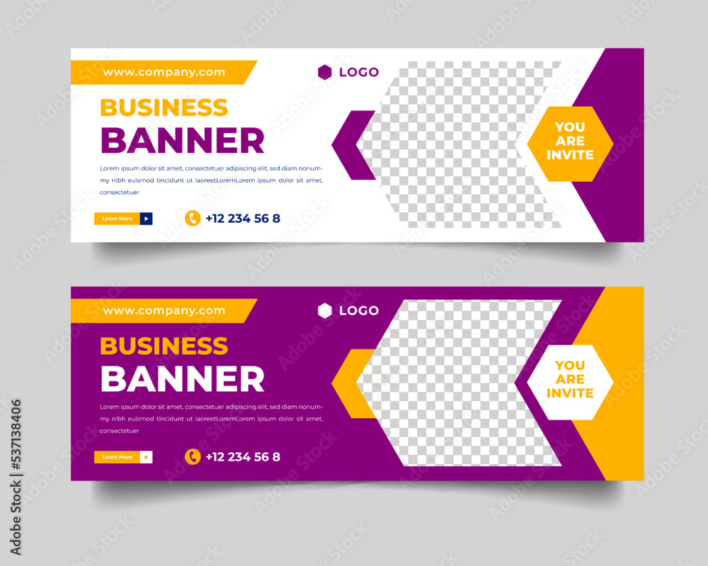 Modern business banner vector template Modern business banner vector template