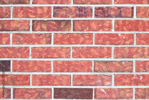 Worn red brick wall background