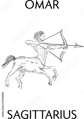 Diseño sagitario hombre
