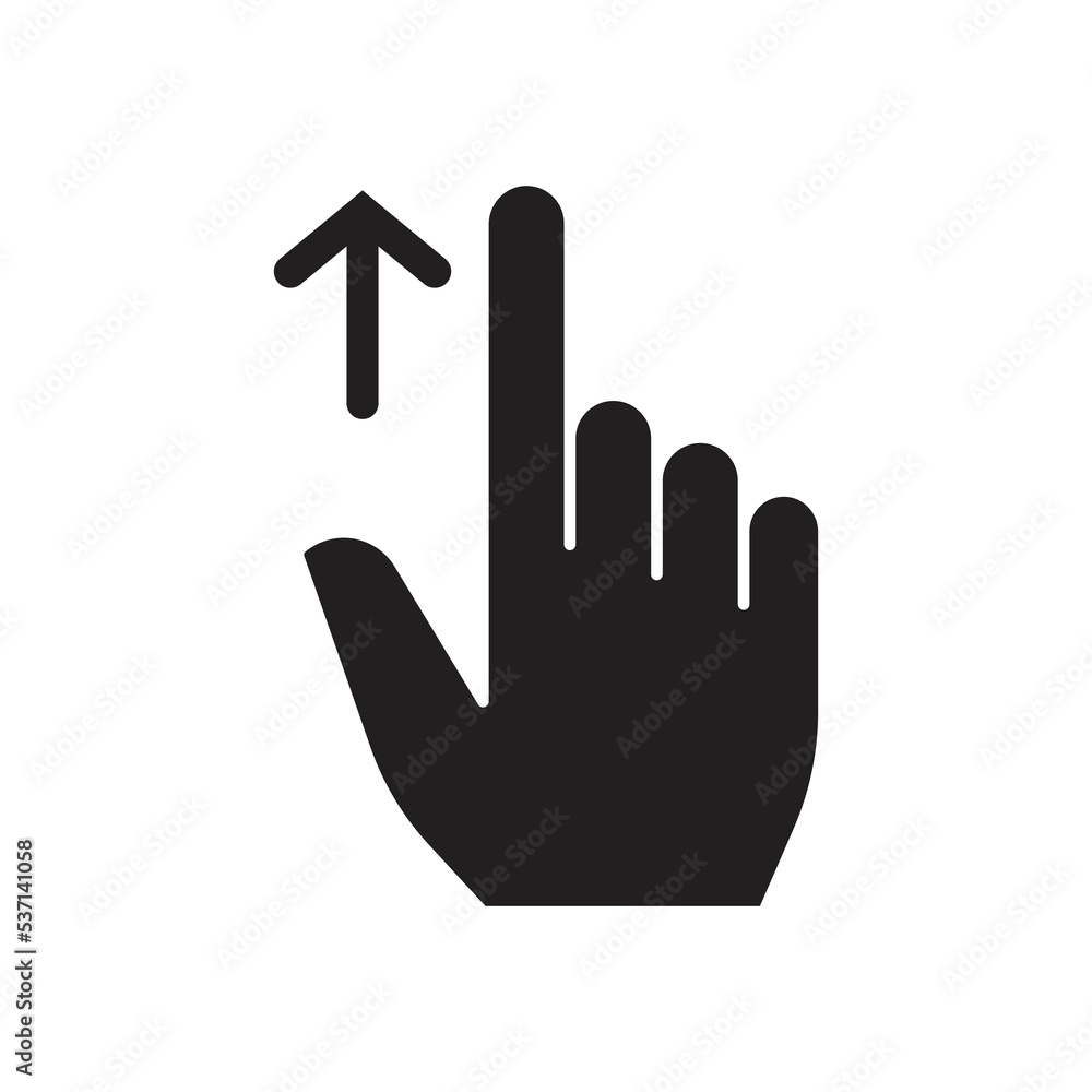 Swipe up arrow button icon design. Social media concept. Vector illustration. Swipe up arrow button icon design. Social media concept. Vector illustration.