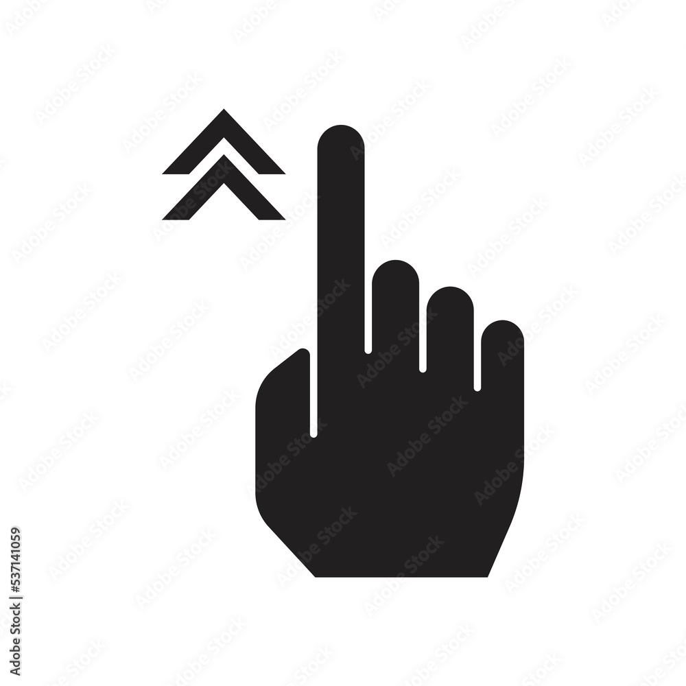 Swipe up arrow button icon design. Social media concept. Vector illustration. Swipe up arrow button icon design. Social media concept. Vector illustration.