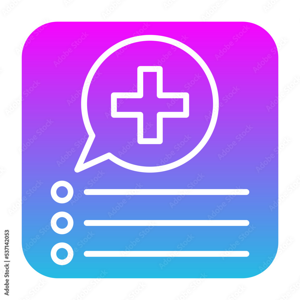 Medical App Glyph Gradient Icon Medical App Glyph Gradient Icon