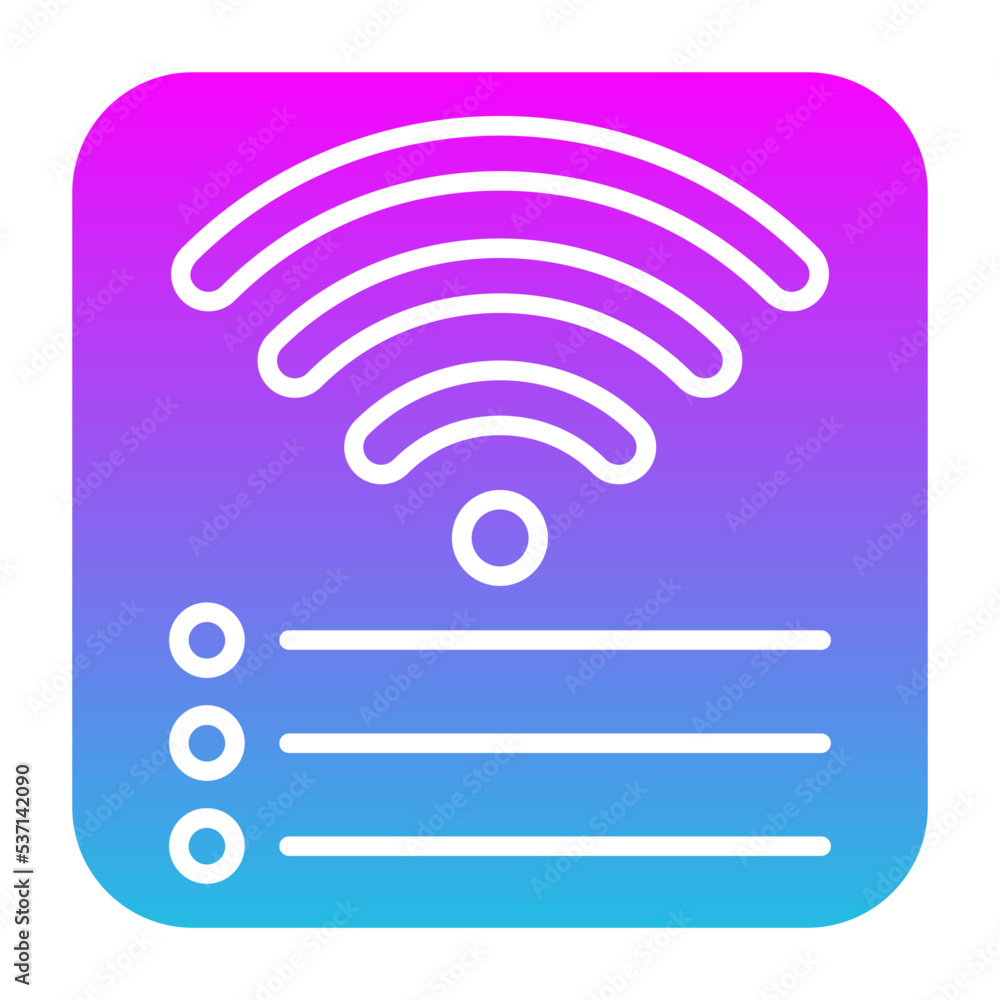 Wifi Connection Glyph Gradient Icon Wifi Connection Glyph Gradient Icon