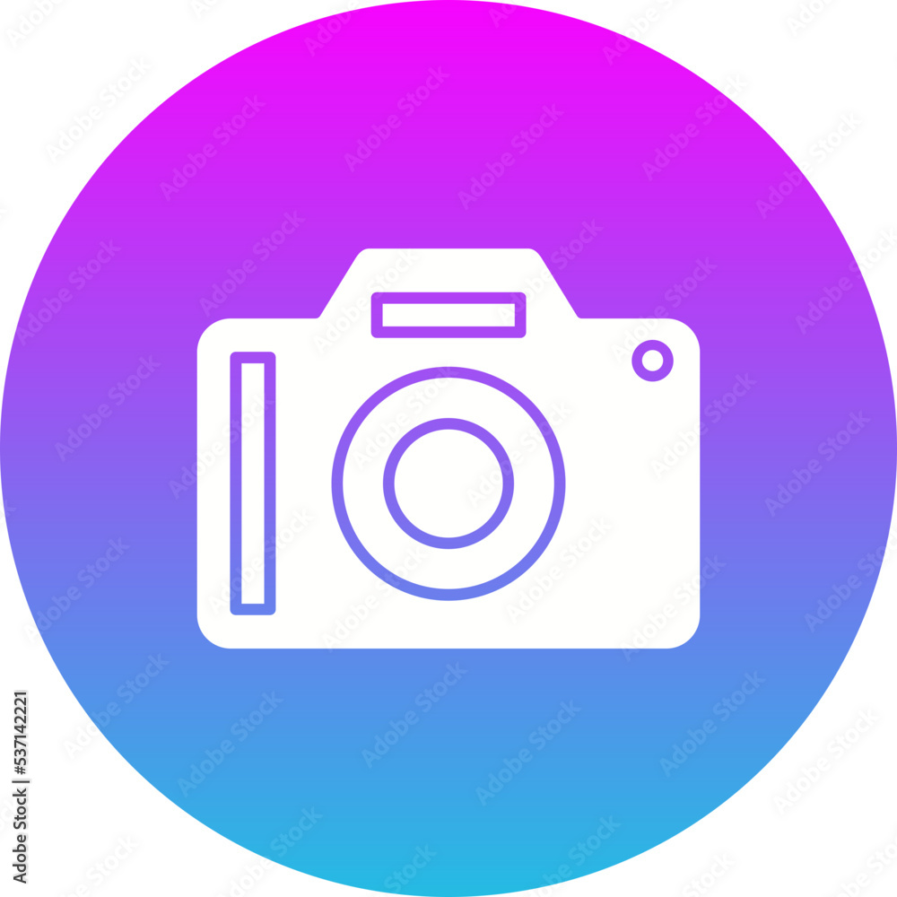 Camera Gradient Circle Glyph Inverted Icon Camera Gradient Circle Glyph Inverted Icon